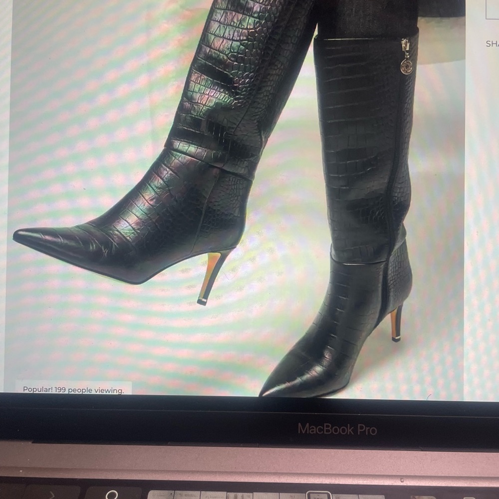 Croco Knee High Boot